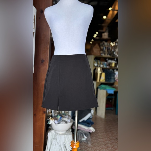 Black Sincerely Jules Mini Skirt with Shorts - Picture 1 of 3